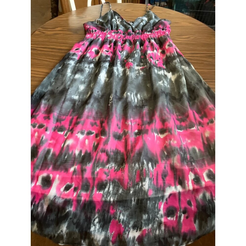 She’s Cool black grey pink sleeveless maxi dress size 3X